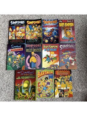 Lot Of 11 Simpsons Comics Various Book Titles Books